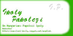 ipoly papolczi business card